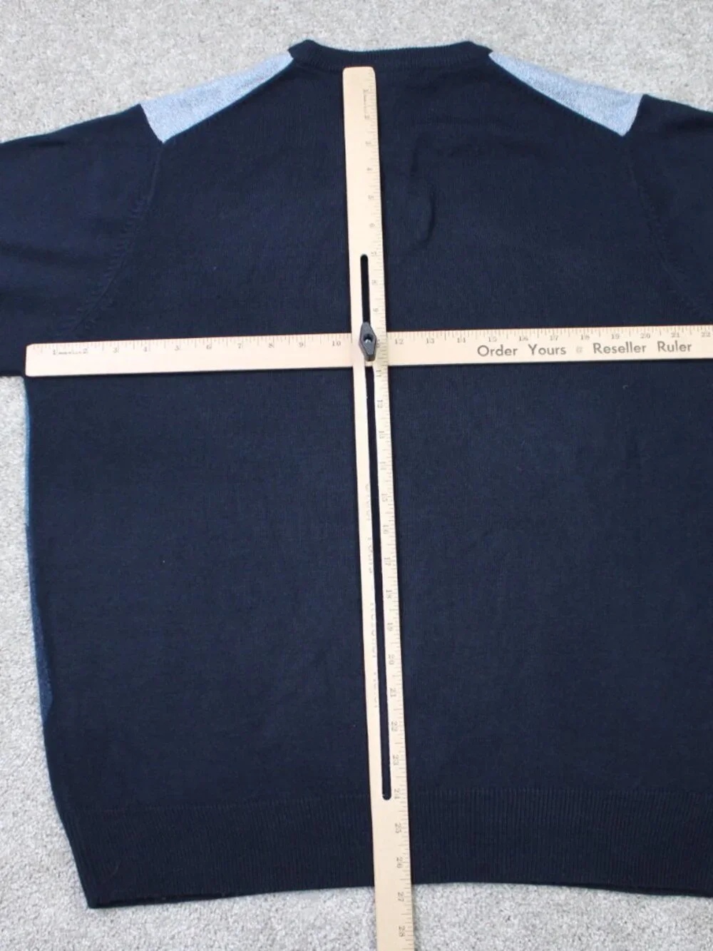 Geoffrey Beene Sweater Mens Large Blue/Black Argyle Acrylic Long Sleeve Pullover
